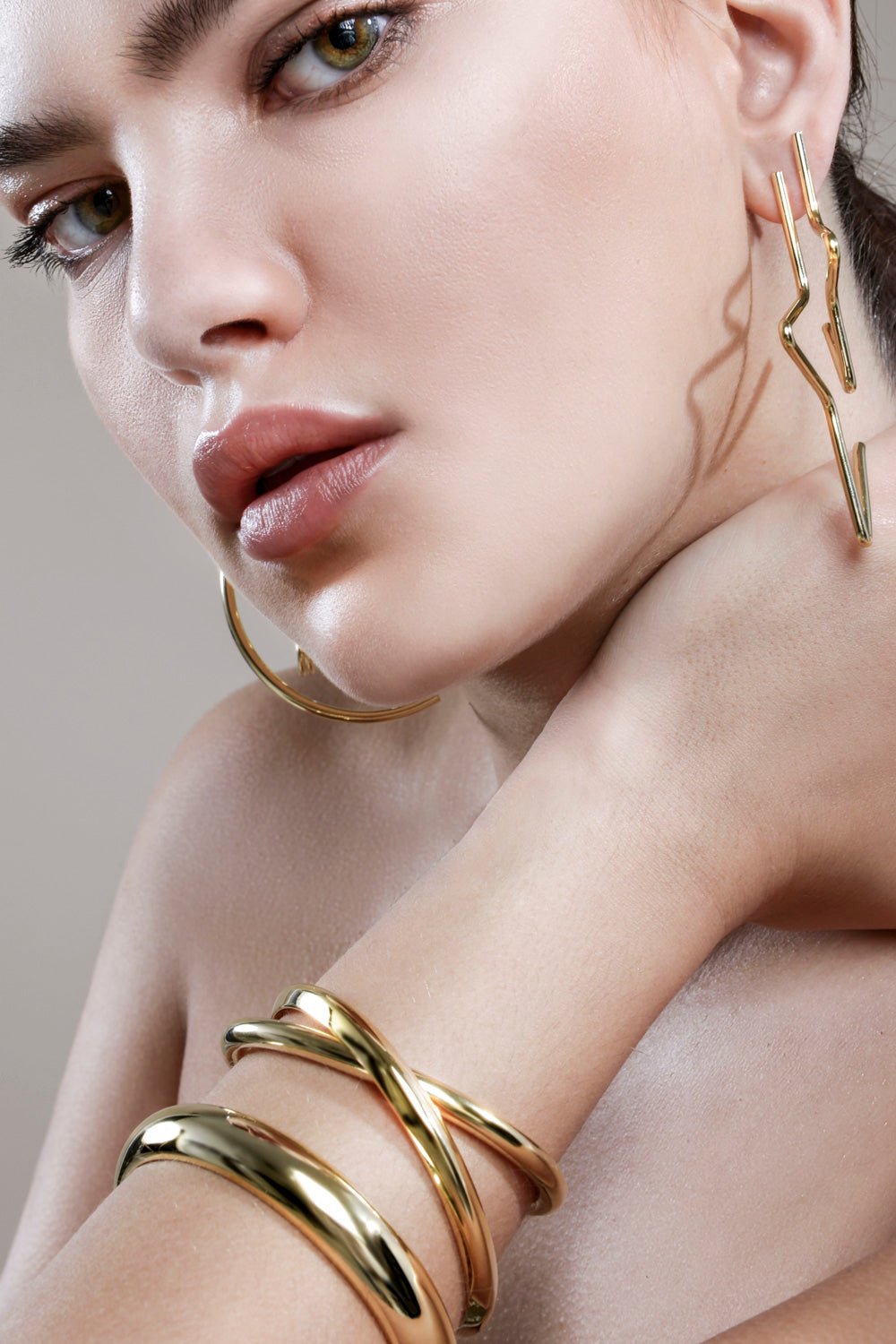 Medium 1/2 Star Earrings by Eklexic