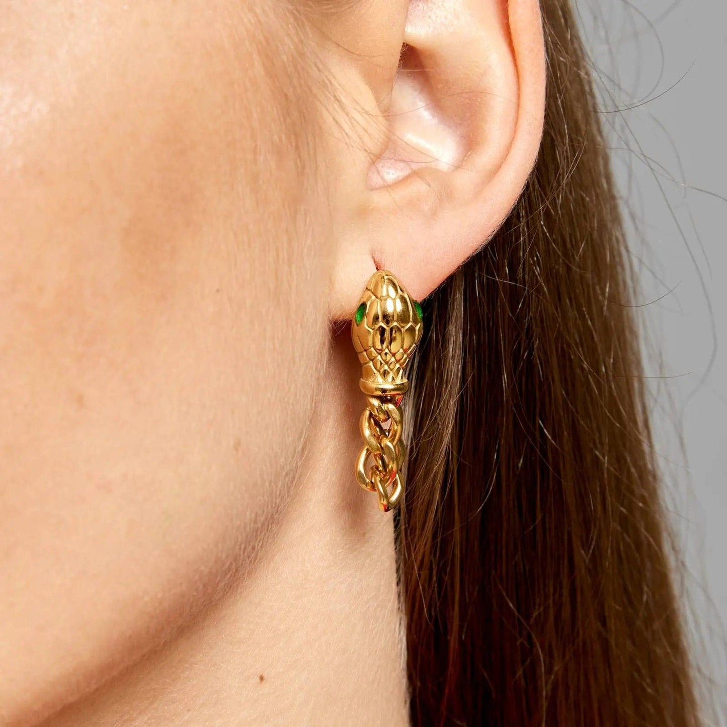 Waterproof Power Moves Gold Plated Pendant Earrings