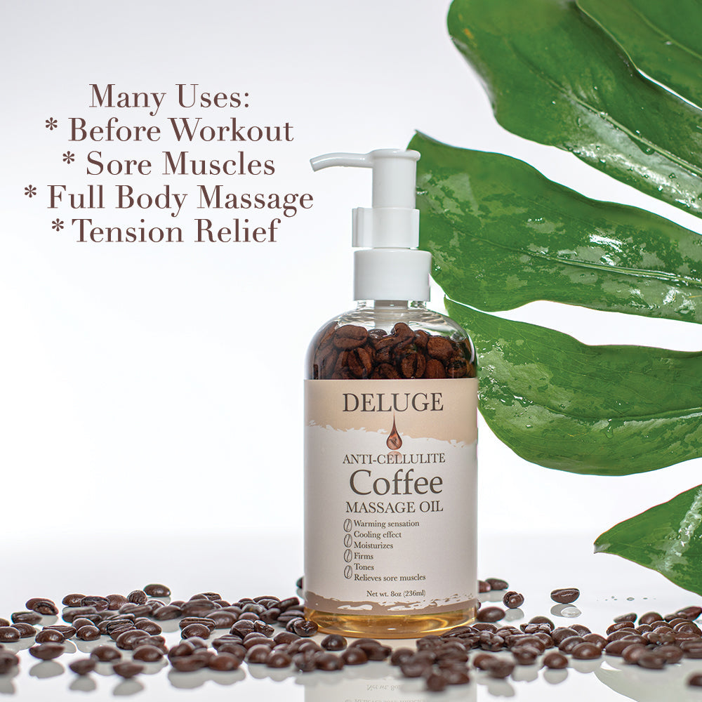 The Coffee Experience: Anti-Cellulite Massage Oil+ Body Scrub