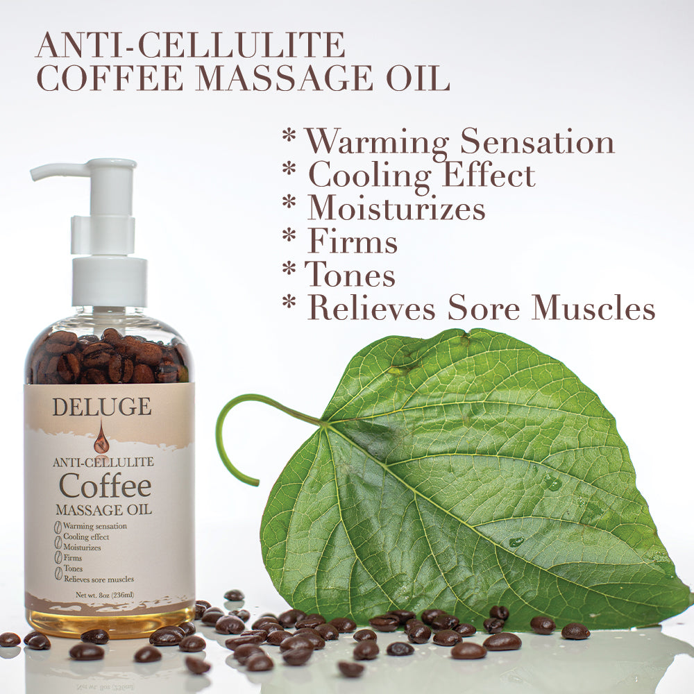 The Coffee Experience: Anti-Cellulite Massage Oil+ Body Scrub