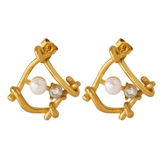 Waterproof Around Pearls Earrings