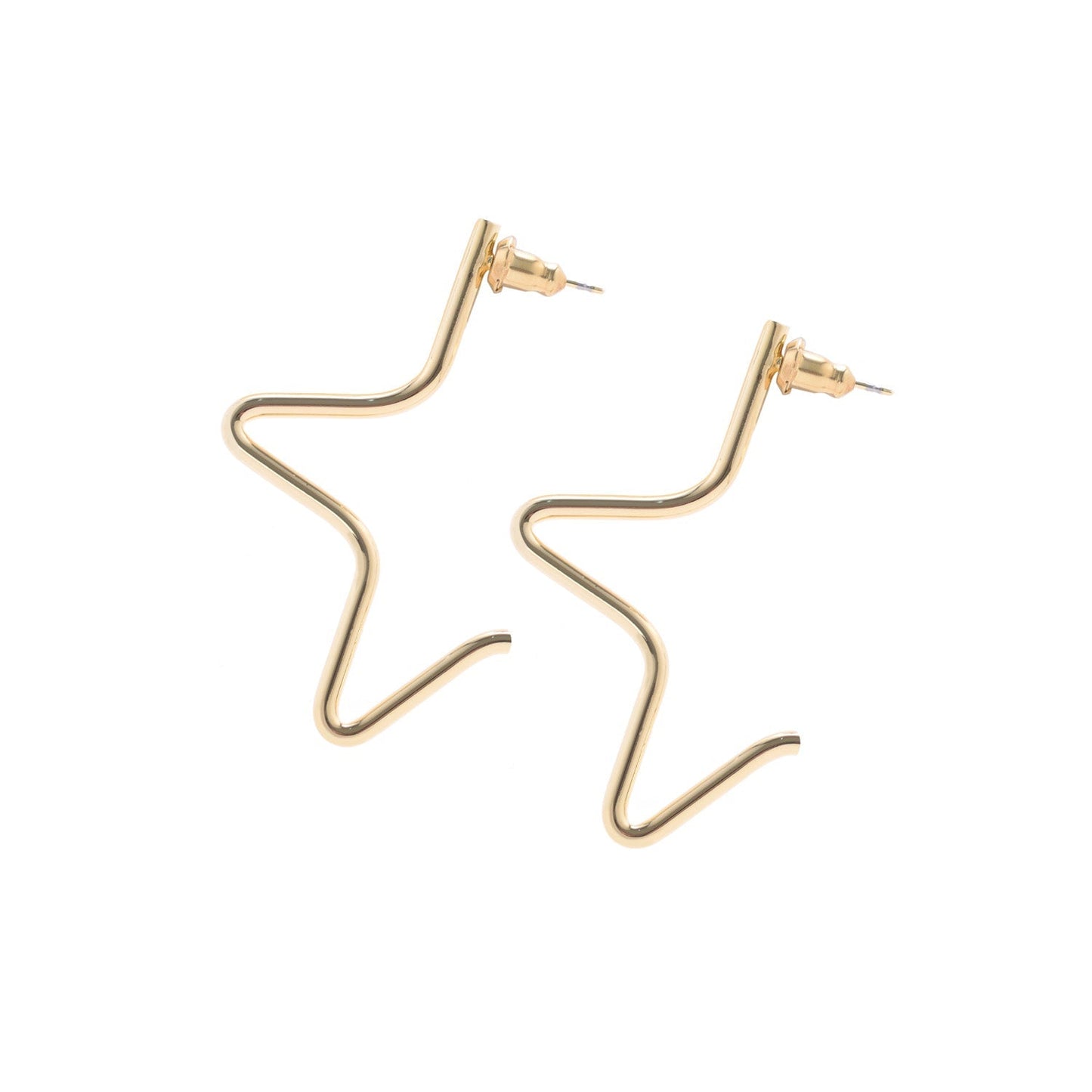 Medium 1/2 Star Earrings by Eklexic
