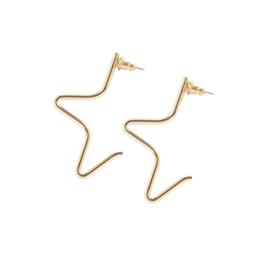 Medium 1/2 Star Earrings by Eklexic