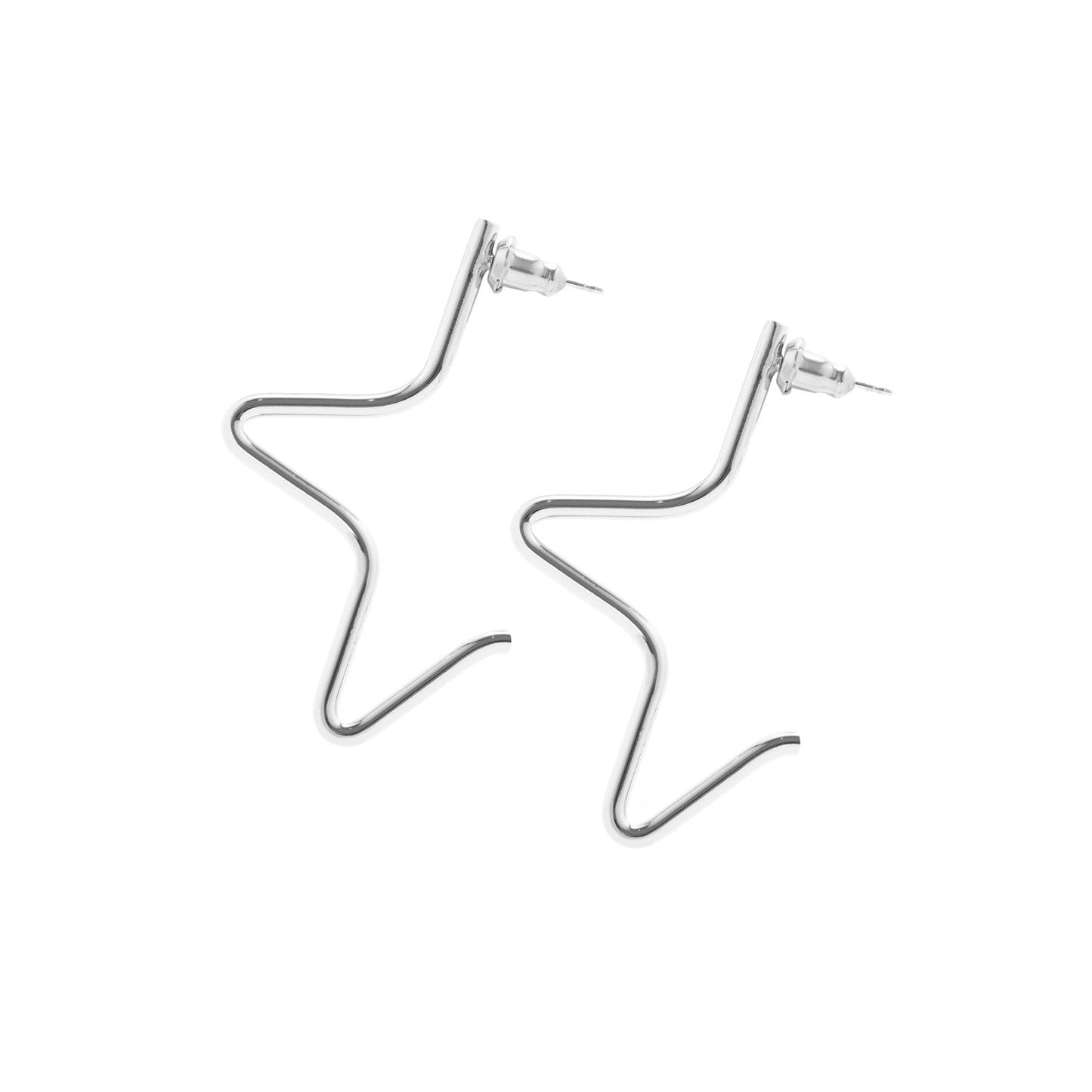 Medium 1/2 Star Earrings by Eklexic