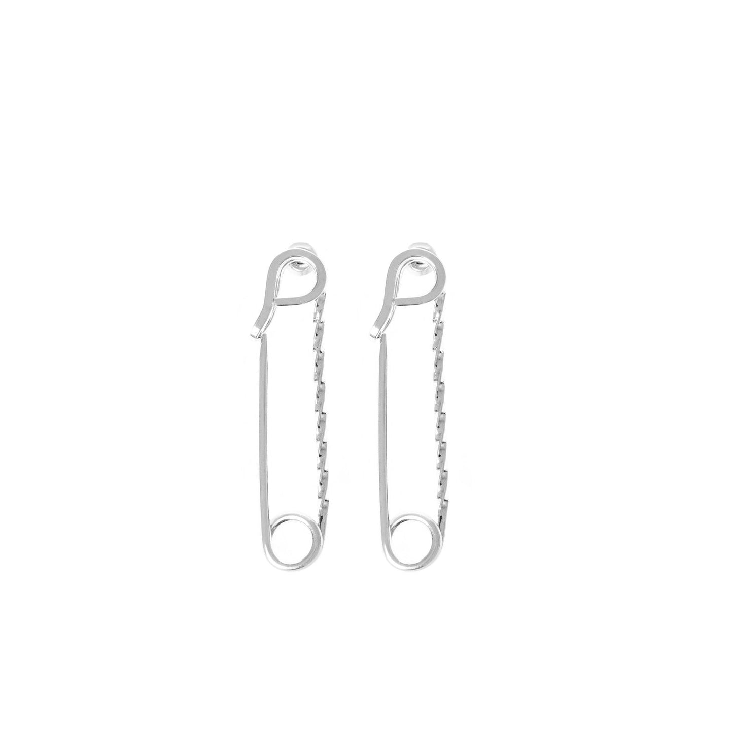 Small Twisted Safety Pin Earrings by Eklexic