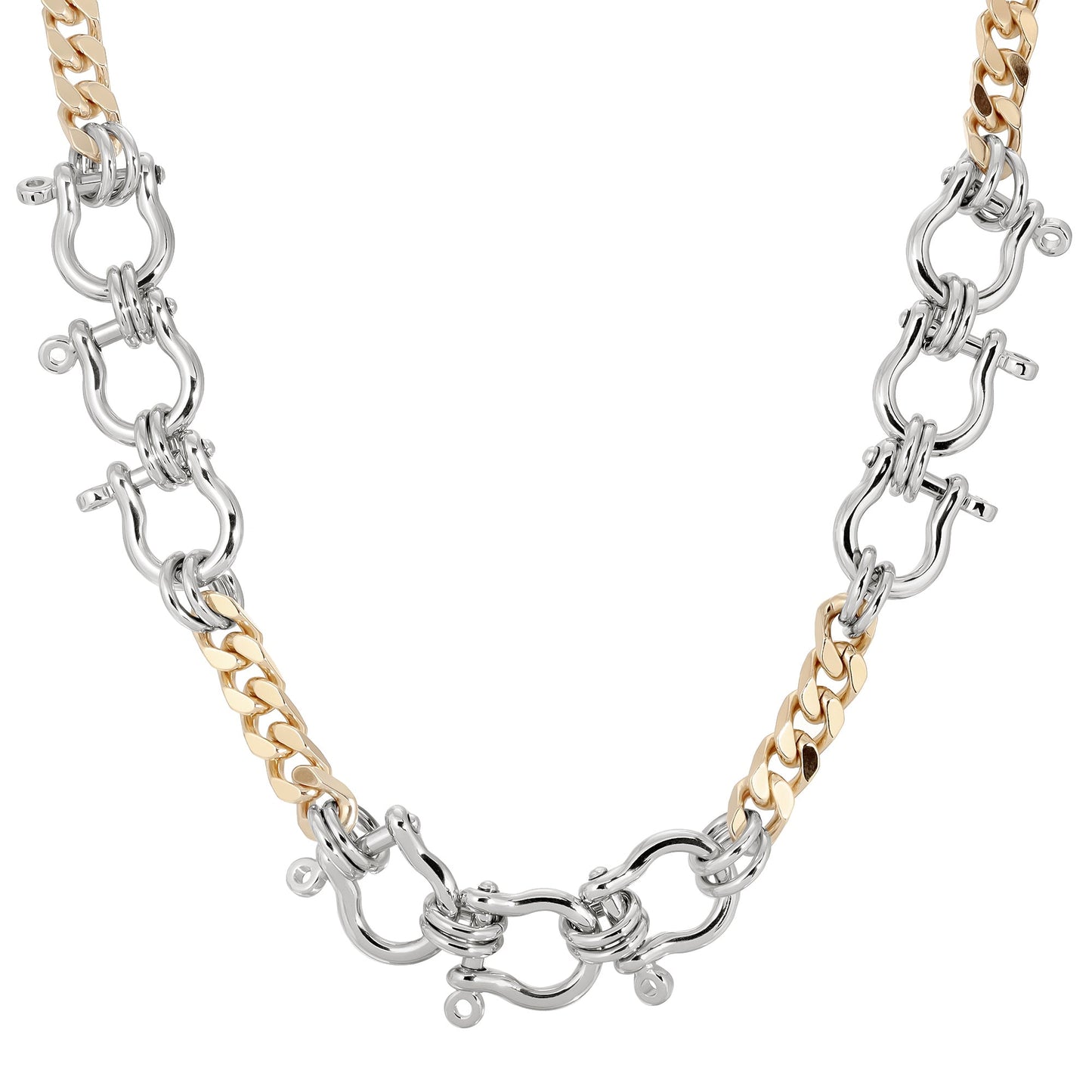 Two Toned Hendrick Necklace by Eklexic