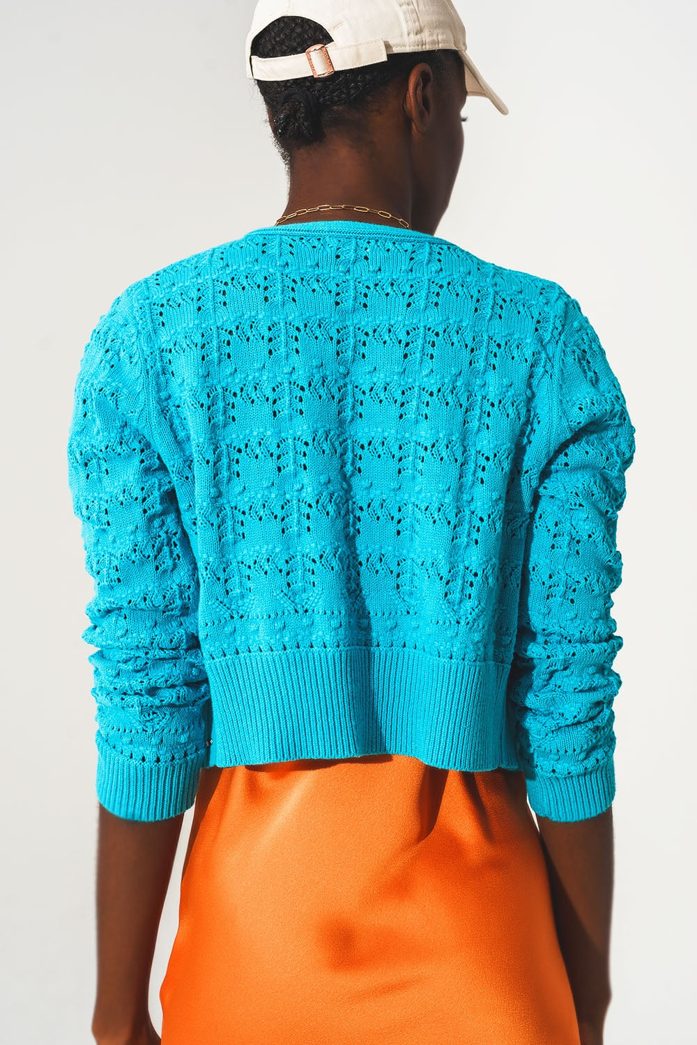 Pointelle Knitted Cardi